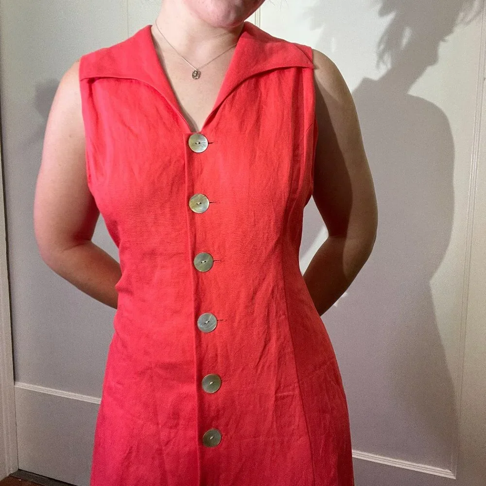 Coldwater Creek Sleeveless Button Down Dress Size 16P